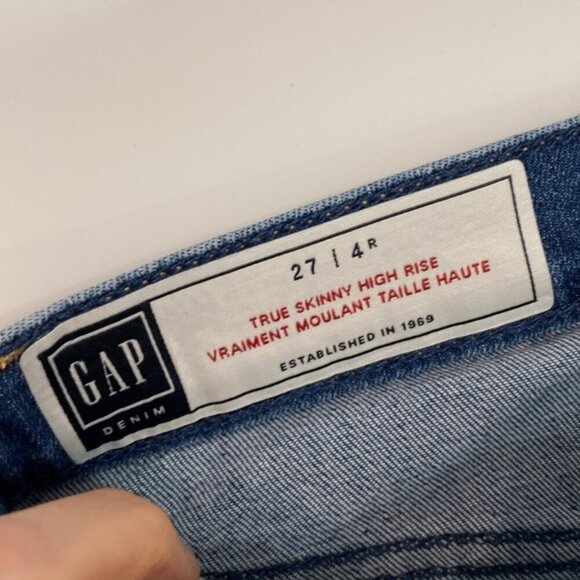 Gap Jeans High Rise True Skinny Jeans Size 27 - Picture 12 of 14
